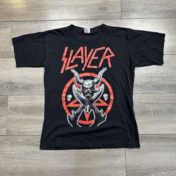 Y2K SLAYER T Shirt M Tour 2007 Winter Tour T Shirt Black - Picture 1 of 6